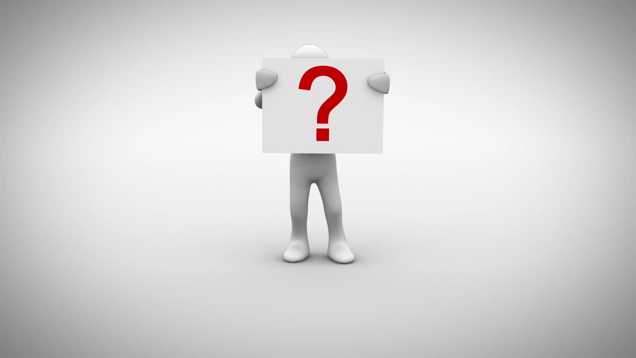 signo de carácter blanco que dice signo de interrogación