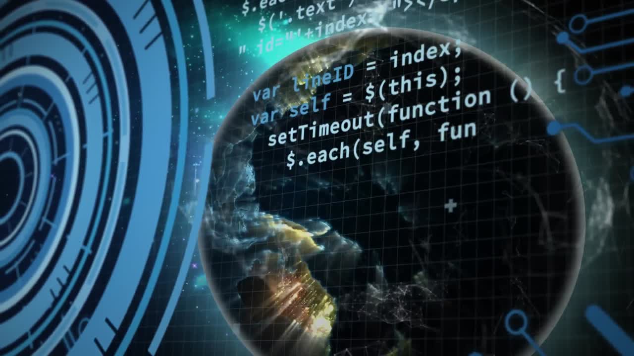 animación del globo, conexiones y procesamiento de datos