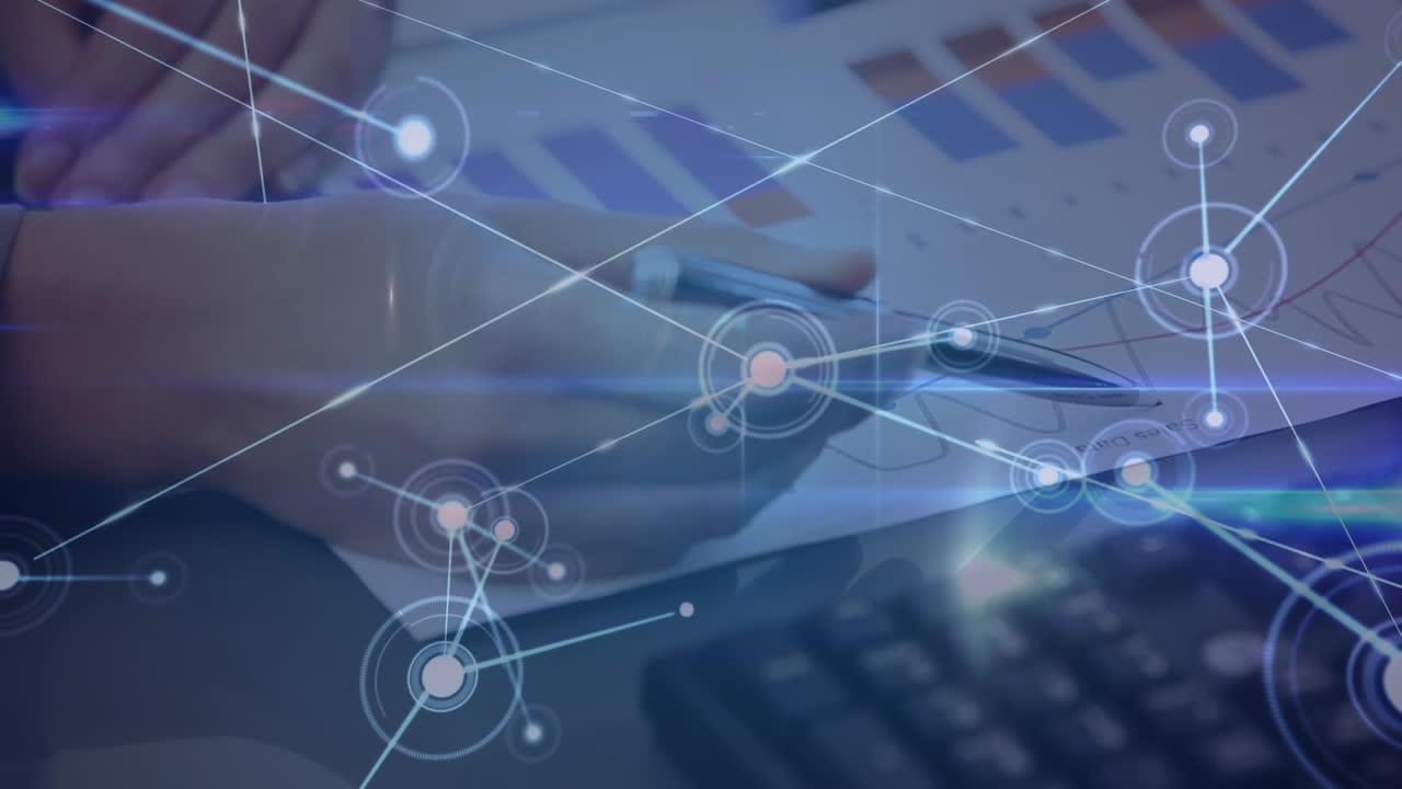 animación de redes de conexiones a través de datos financieros de verificación de personas