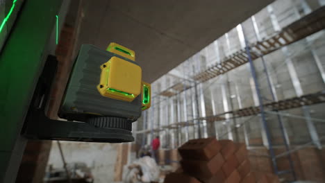 construction site with laser level