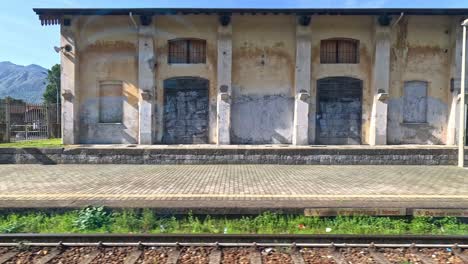 scenic suburban train ride through milan