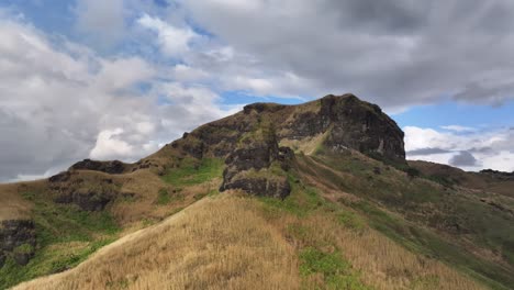 drone video over mountains in fiji
