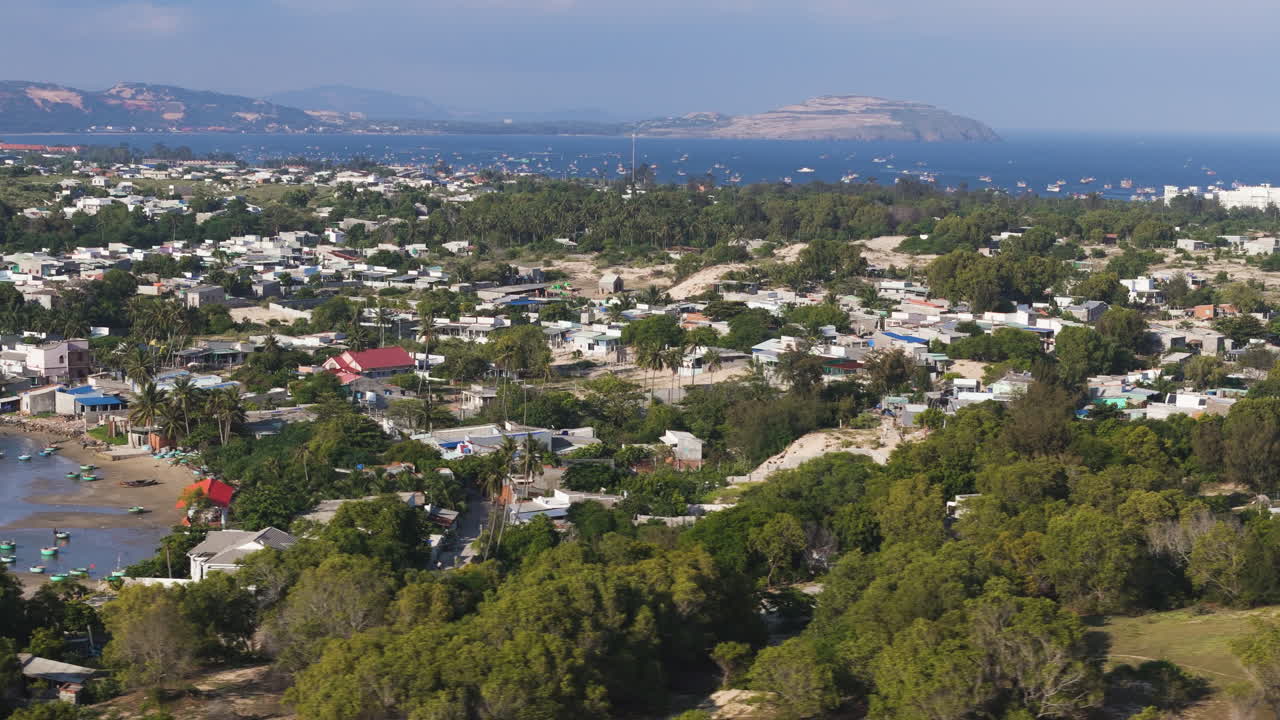 무인 항공기가 무이 네 리조트 해변 도시 여행 베트남의 휴가 목적지