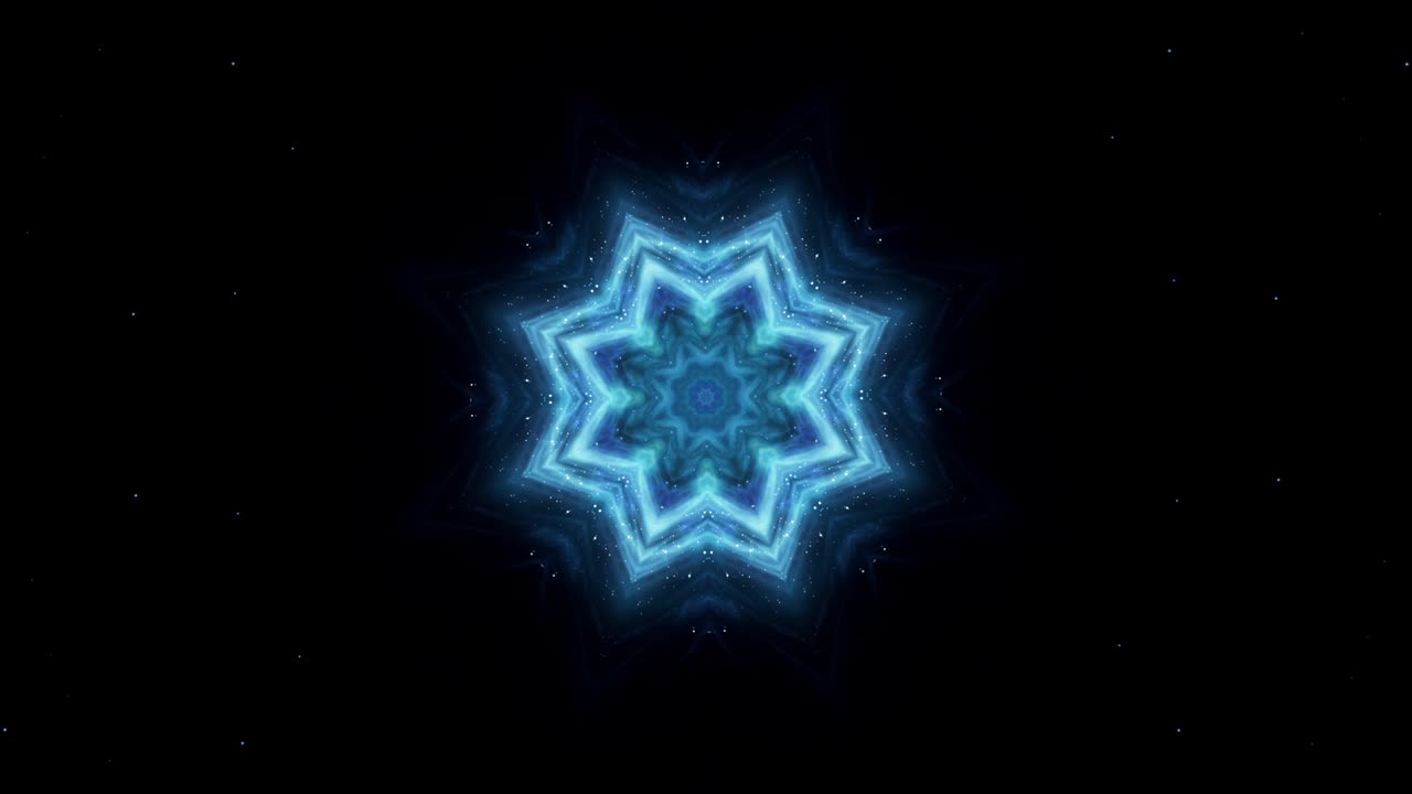 transformando la flor del arte del mosaico vintage ornamental. girando el círculo mágico abstracto. mandala cósmica esotérica.4k imágenes de bucle