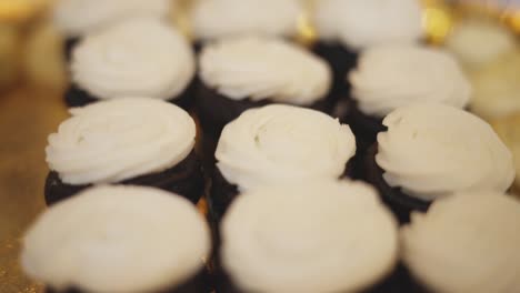 yummy chocolate cupcakes with frosting