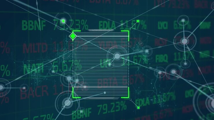 Animation of scope scanning and financial data processing