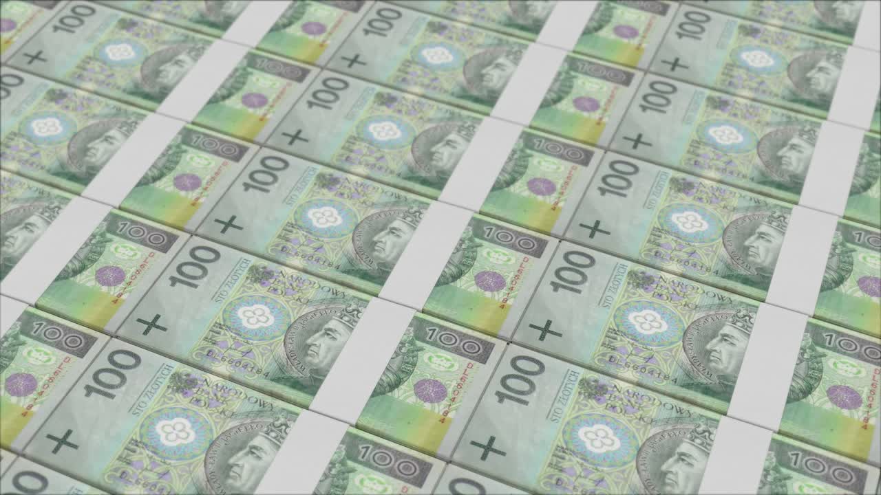 돈 프레스 에 의해 인쇄 된 100 폴란드 슬로티 지폐