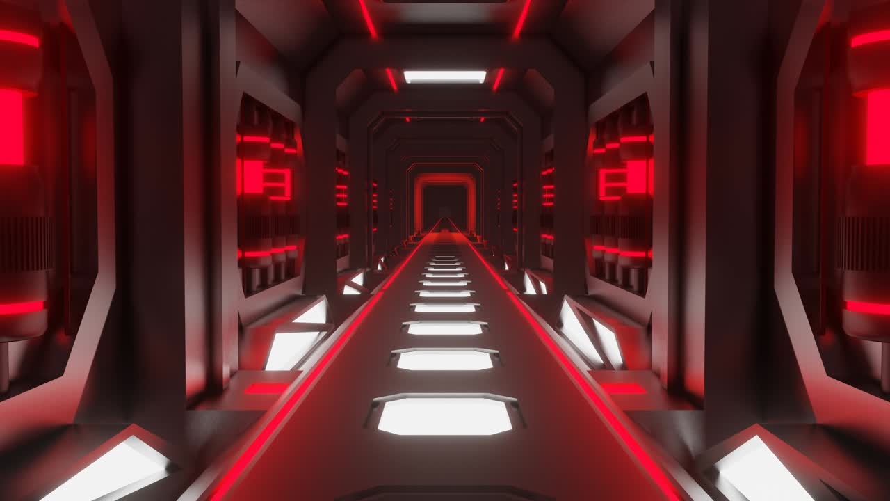 movimiento de bucle de corredor de ciencia ficción.