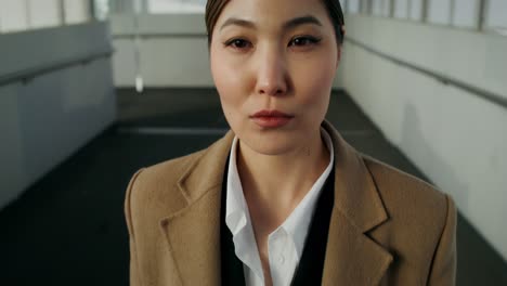 asian business woman in a corridor