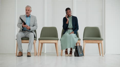 people waiting for a job interview