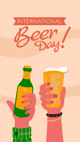 Una-Animación-De-Una-Ilustración-Del-Día-Internacional-De-La-Cerveza-Dibujada-A-Mano