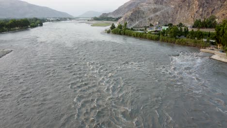 aerial glimpses of kabul river at kama district