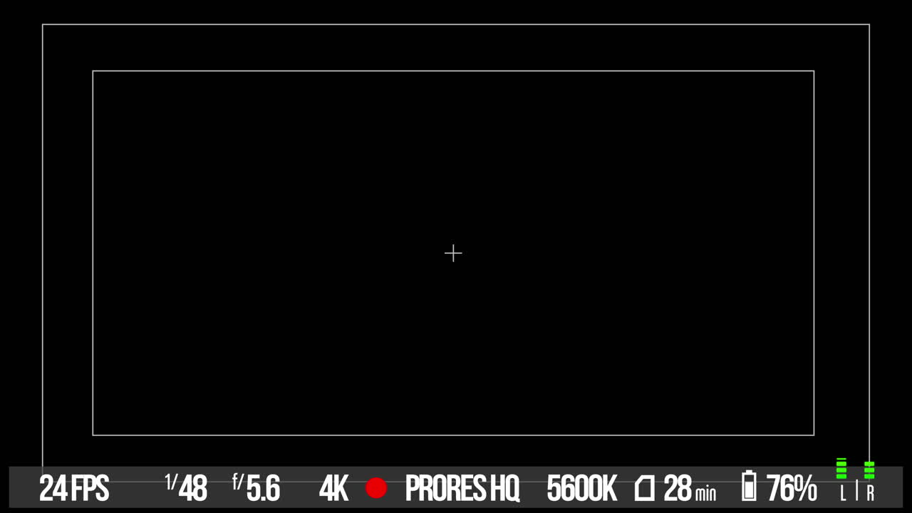 Digital Camera Viewfinder Overlay with Technical Information