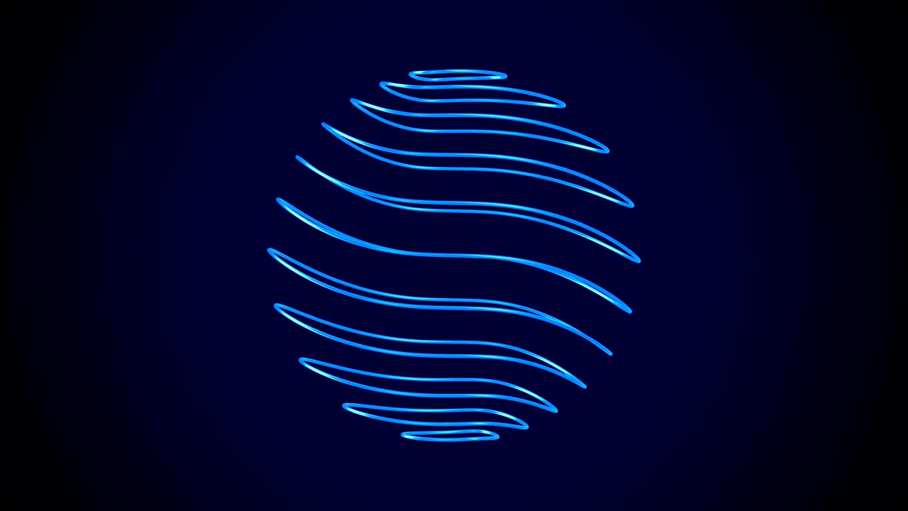 esfera abstracta en fondo azul. renderizado en 3d aislado