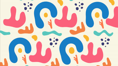 an animation of a hand drawn flat design abstract shapes pattern