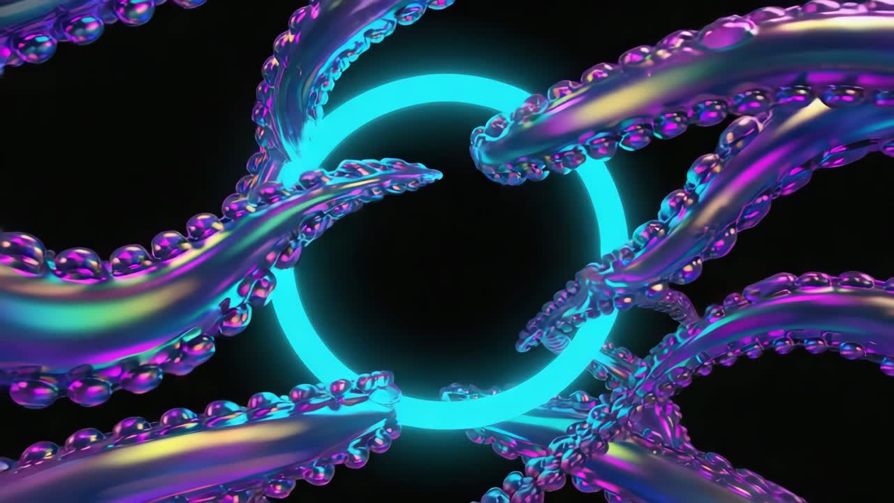 Abstract Neon Tentacles