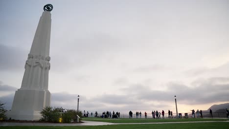 a lot of people visiting the griffith observatory in los angeles, california