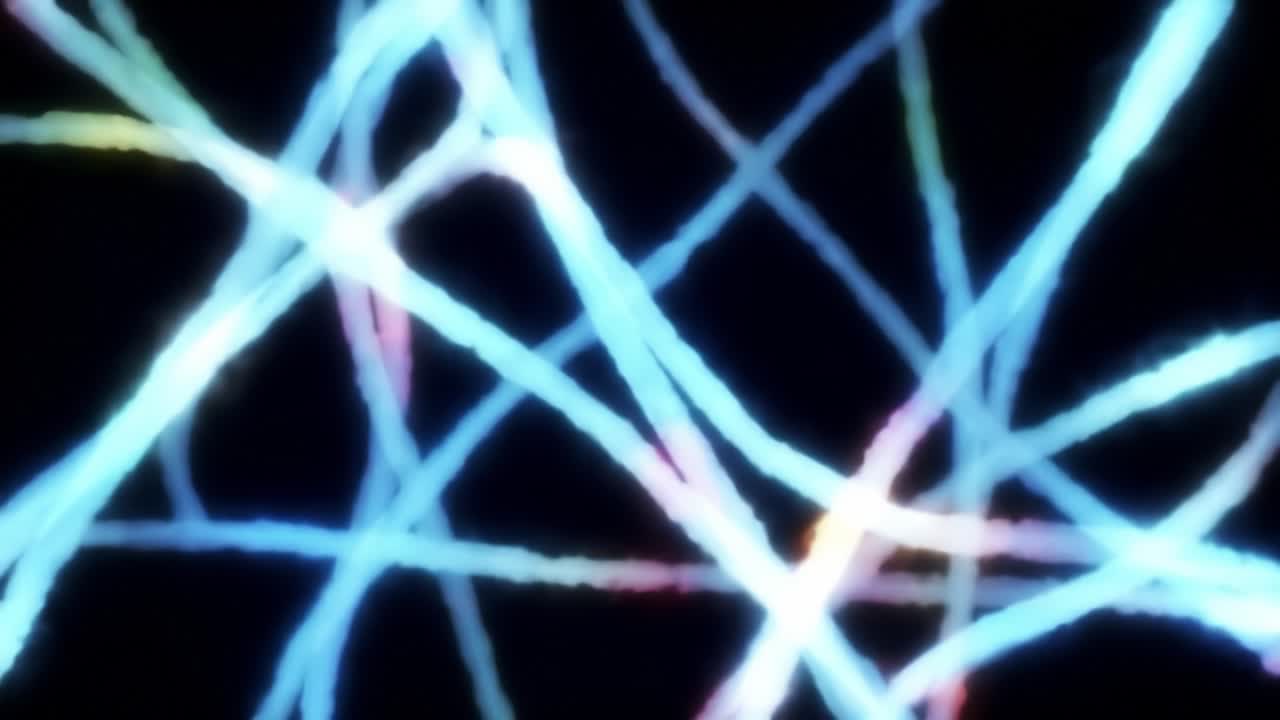 Dynamic Patterns of Light: A Visual Journey Through Colorful Energetic Lines Creating an Abstract and Mesmerizing Display Against a Dark Background