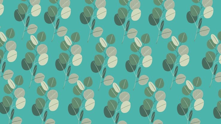 Animation of multiple green leaves moving over green background