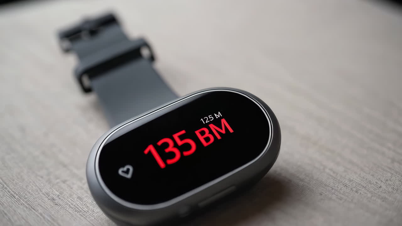 Close-up of a fitness tracker