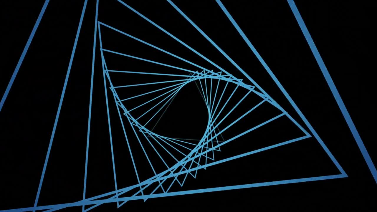 동심선의 디지털로 생성된 비디오