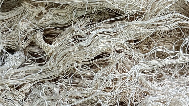 Sfondo texture lino. Filo astratto su tessuto di lino
