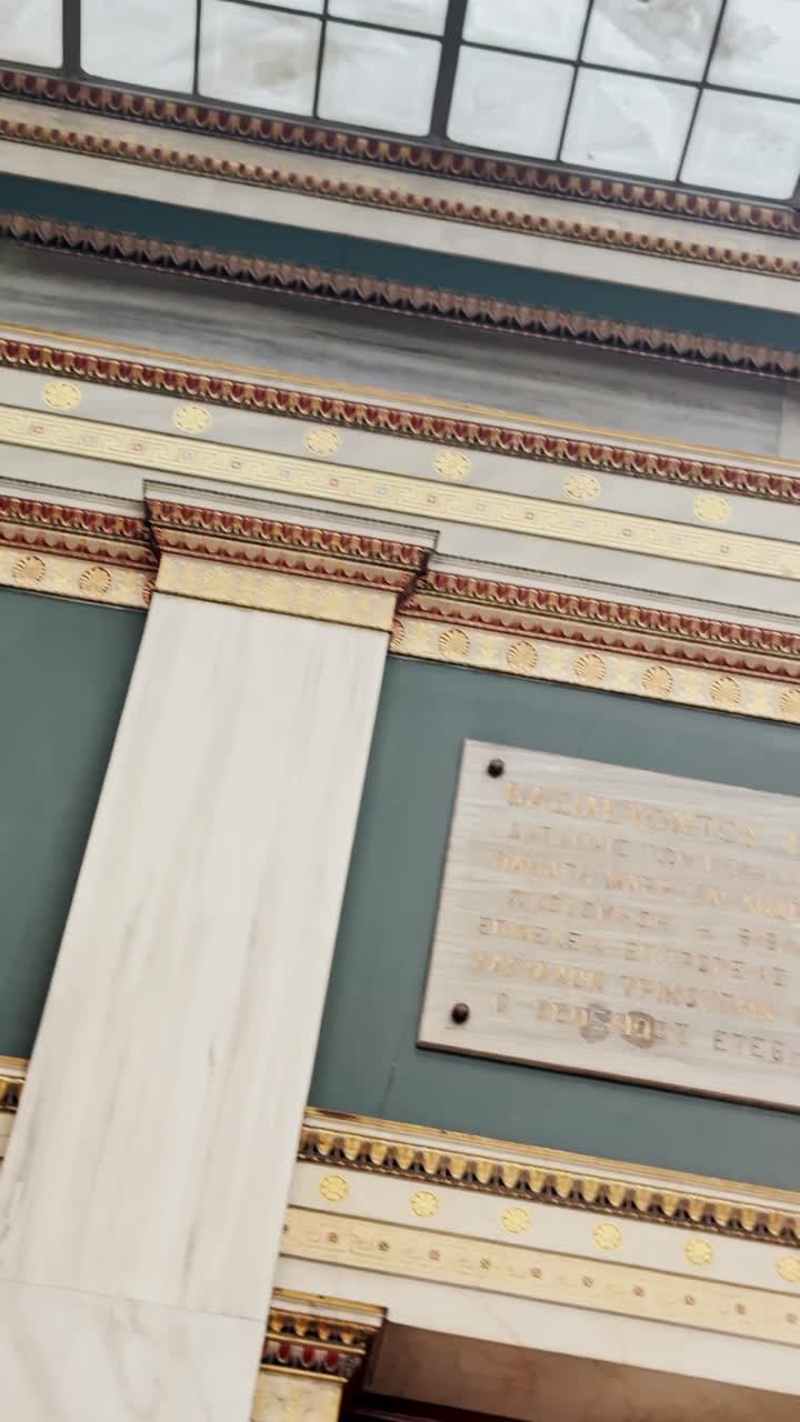 Classical Statue Within Athens University Neoclassical Architecture