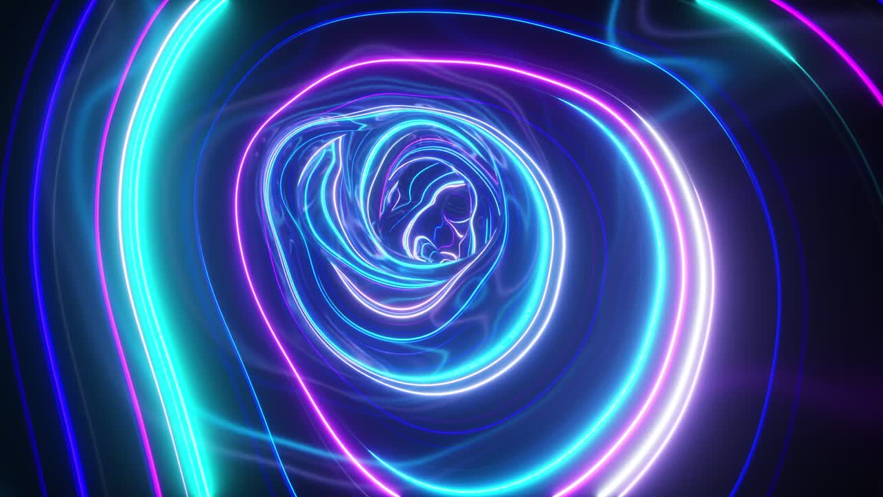 네온 나선형 터널