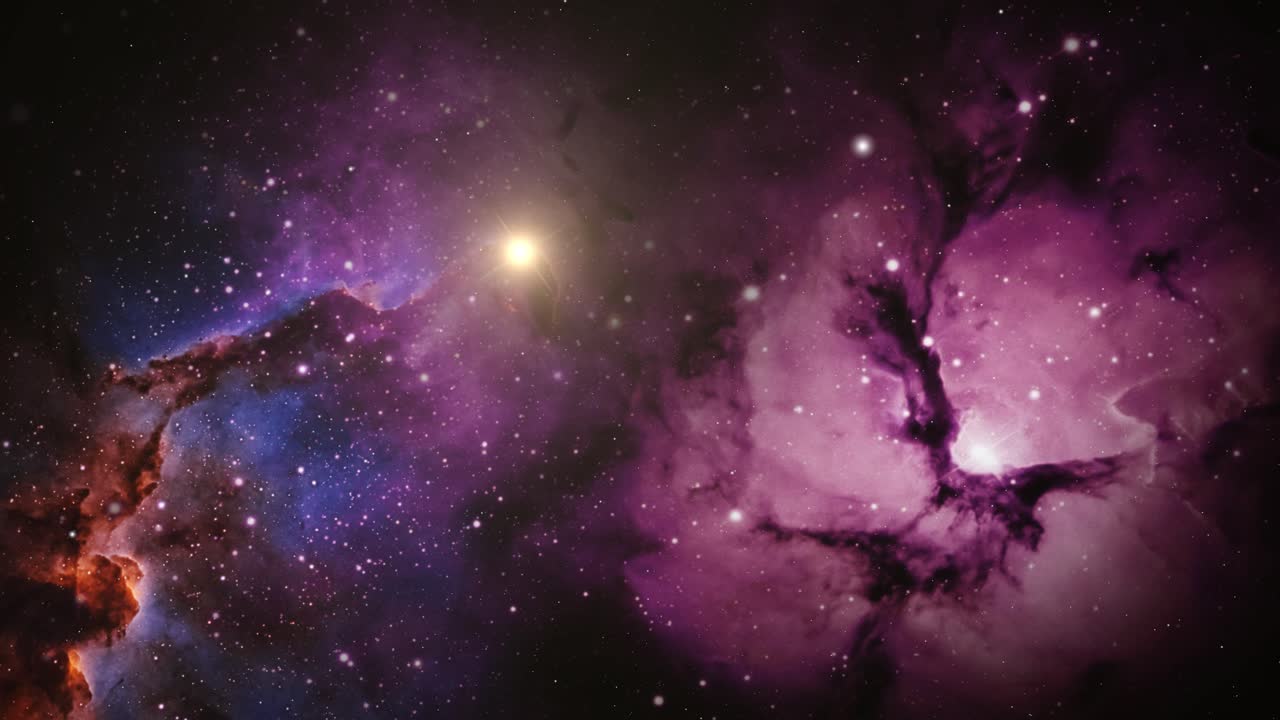 the beauty of the colored nebulae that form in the great universe