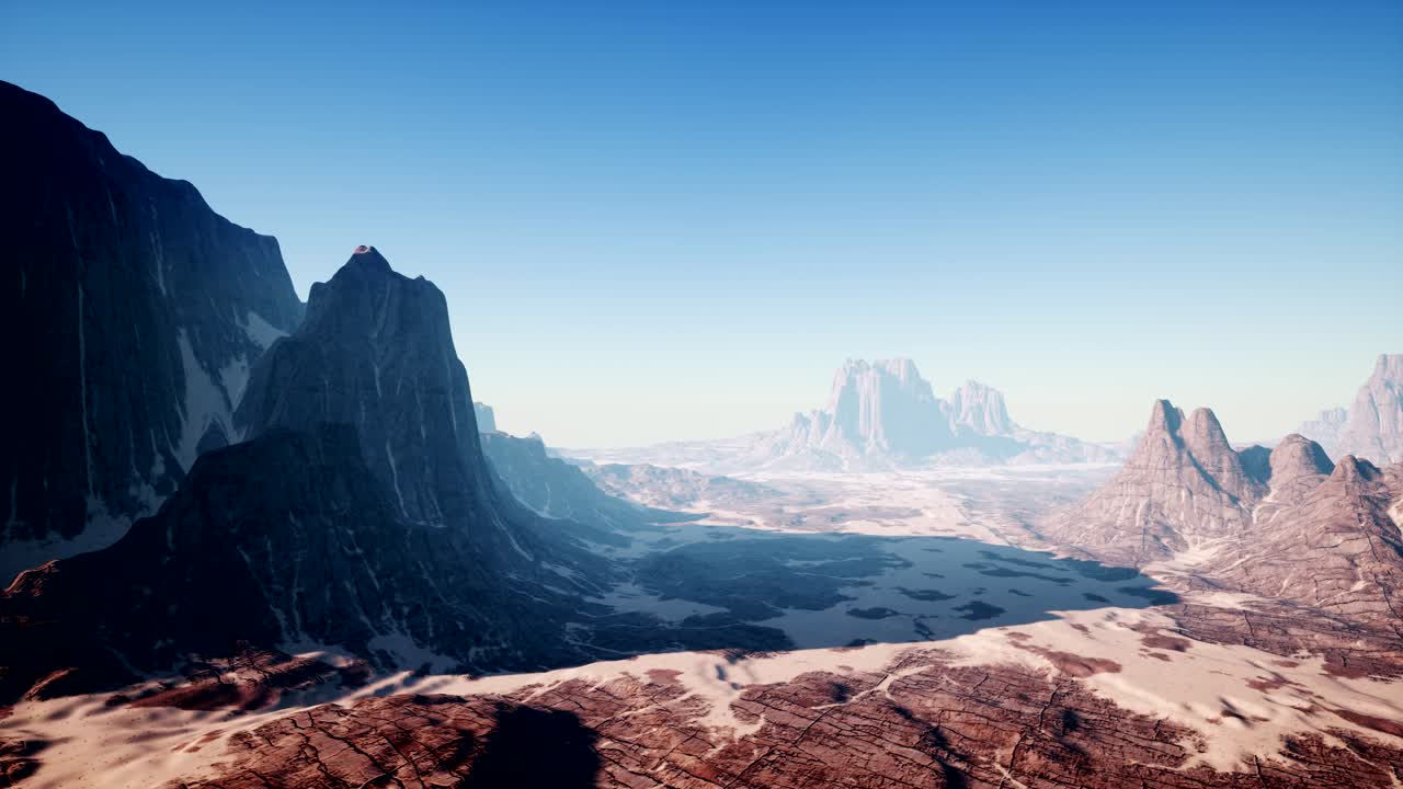 바위 가 많은 사막 풍경