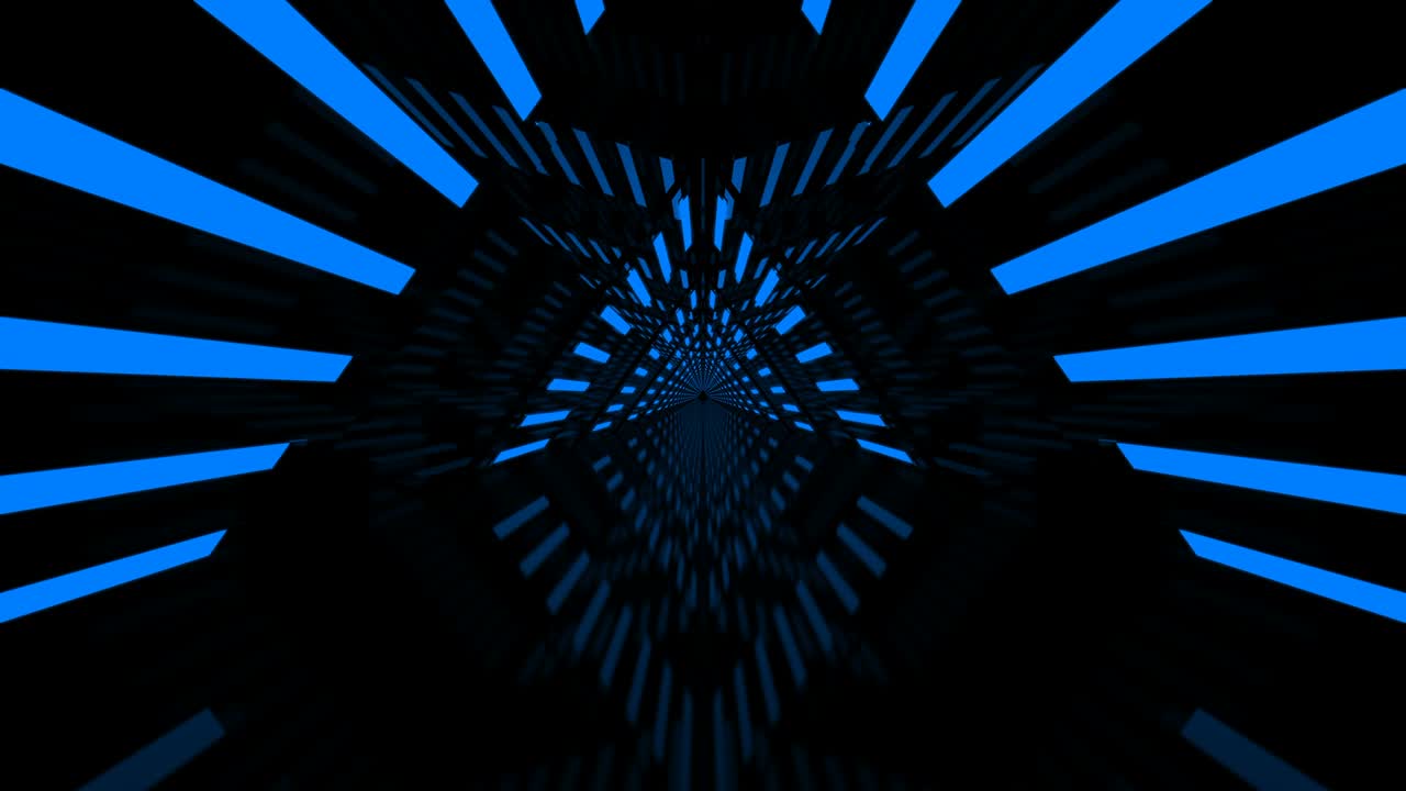 túnel de fondo brillante con bucle azul