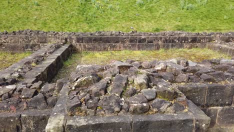 mamucium or mancunium remains of a roman fort in the castlefield area of manchester in north west england, uk