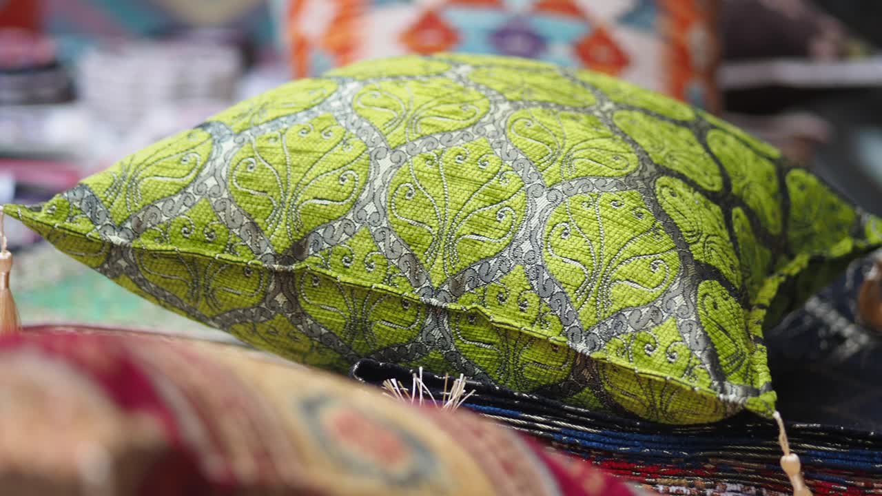 Close-up of a decorative pillow