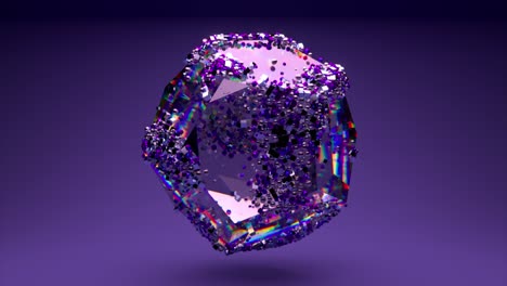 abstract iridescent geometric crystal structure