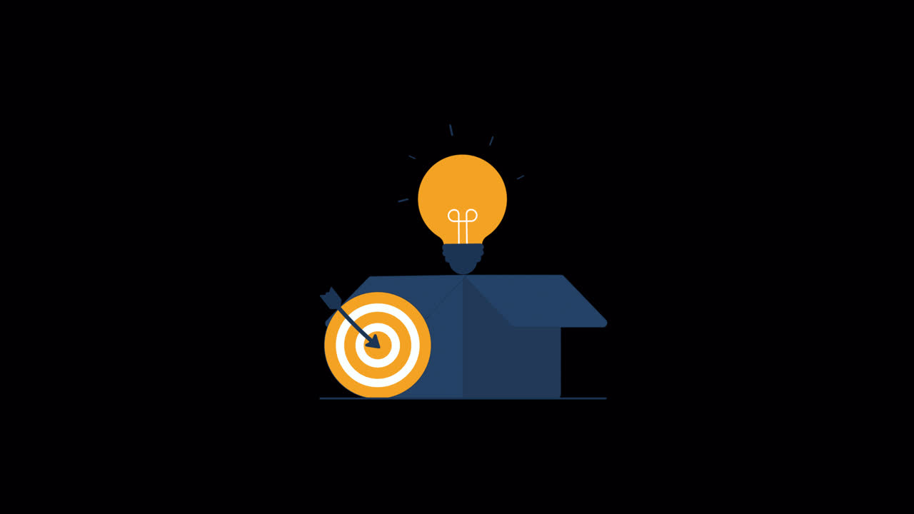 Creative Idea and Target Success Concept Animation