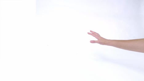 Woman’s-hand-making-“what”-gesture-on-white-background