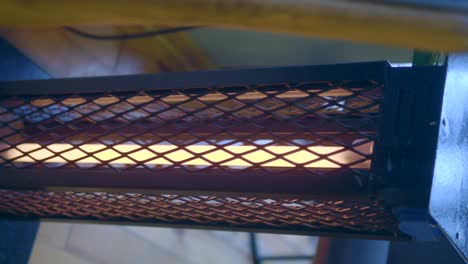 close-up of an electric heater