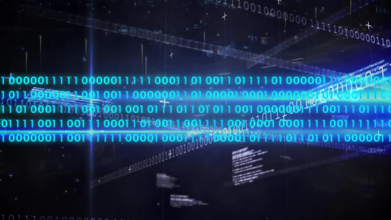 Animation of binary coding data processing