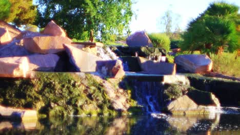 Slow-motion-waterfall-in-the-Las-Vegas-suburbs