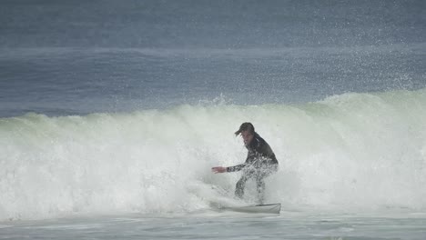 explosive top turn right on the lip, throwing spray and full commitment. a radical move showcasing timing