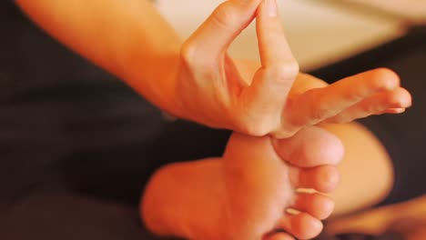 woman performing yoga