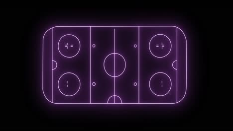 animation of blue neon sports stadium on black background