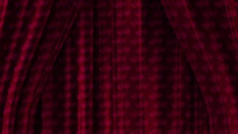 theatrical opening curtains. the pattern is a mask. animation in loop seamless motion through the curtains.