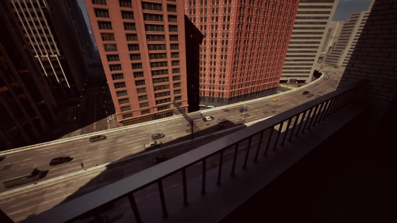 vista de una ciudad desde un balcón