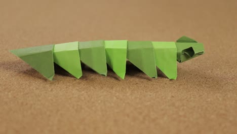 paper worm made with the origami technique