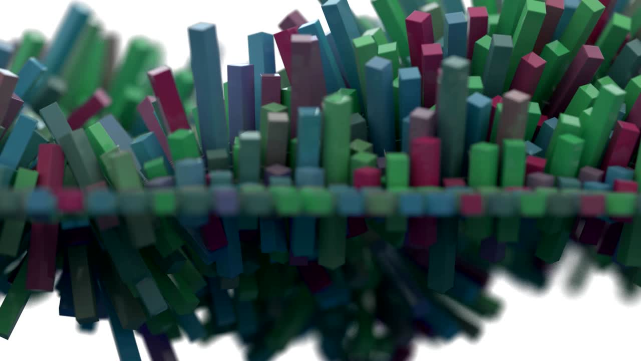 4k 추상적인 큐빅 메쉬