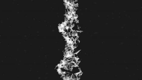 red de conexiones que forman la estructura del adn contra un fondo negro