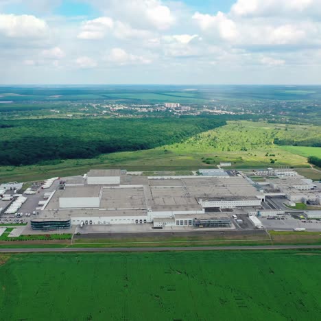 industrial zone from above. aerial footage of large industrial complex