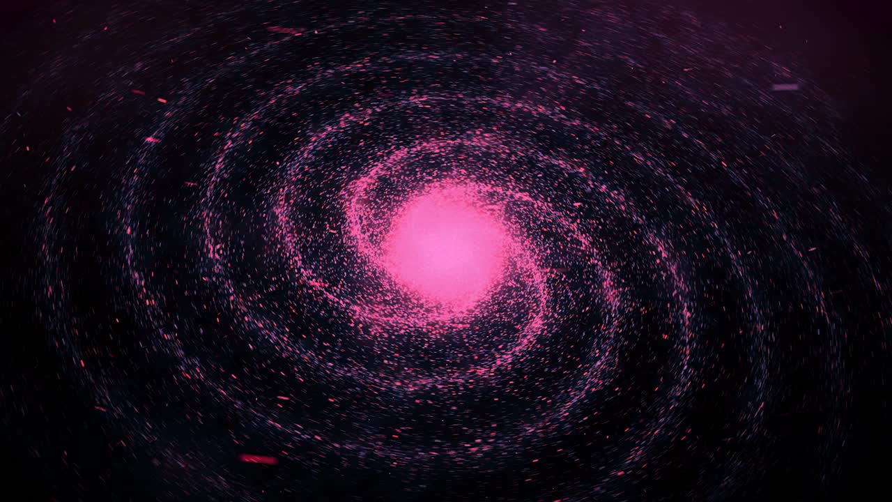 galaxia espiral rosada en el espacio profundo