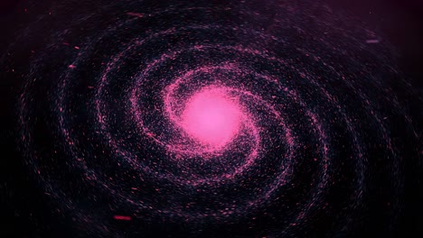 galaxia espiral rosada en el espacio profundo